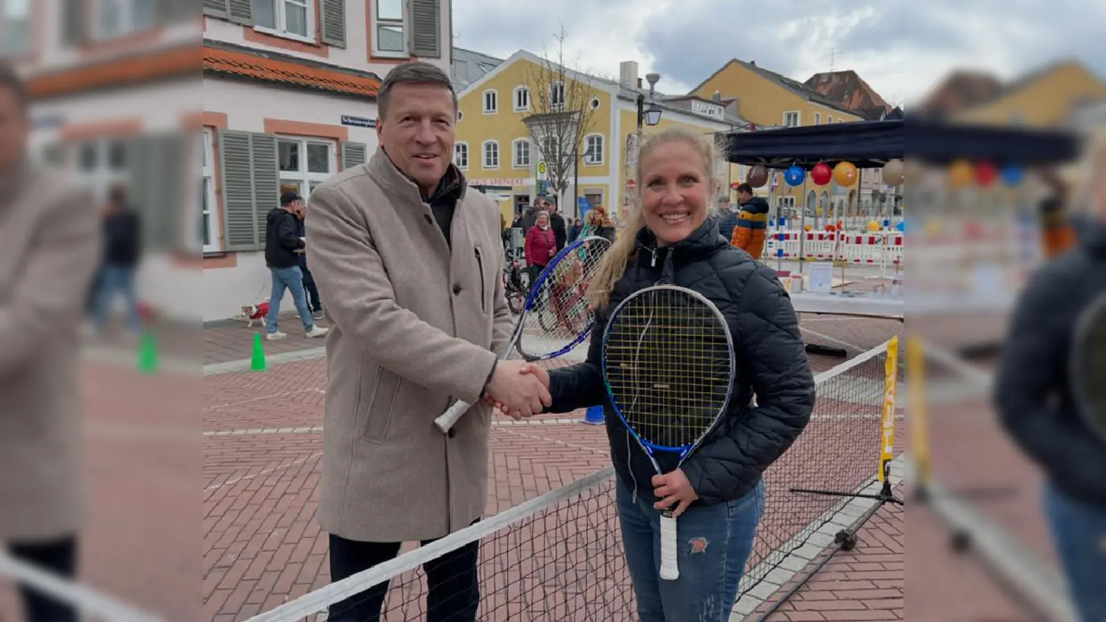 OB Max Gotz und Weltmeisterin Anette Zweck lieferten sich einen Schlagabtausch auf dem Kleinfeld. (Foto: Zweck)