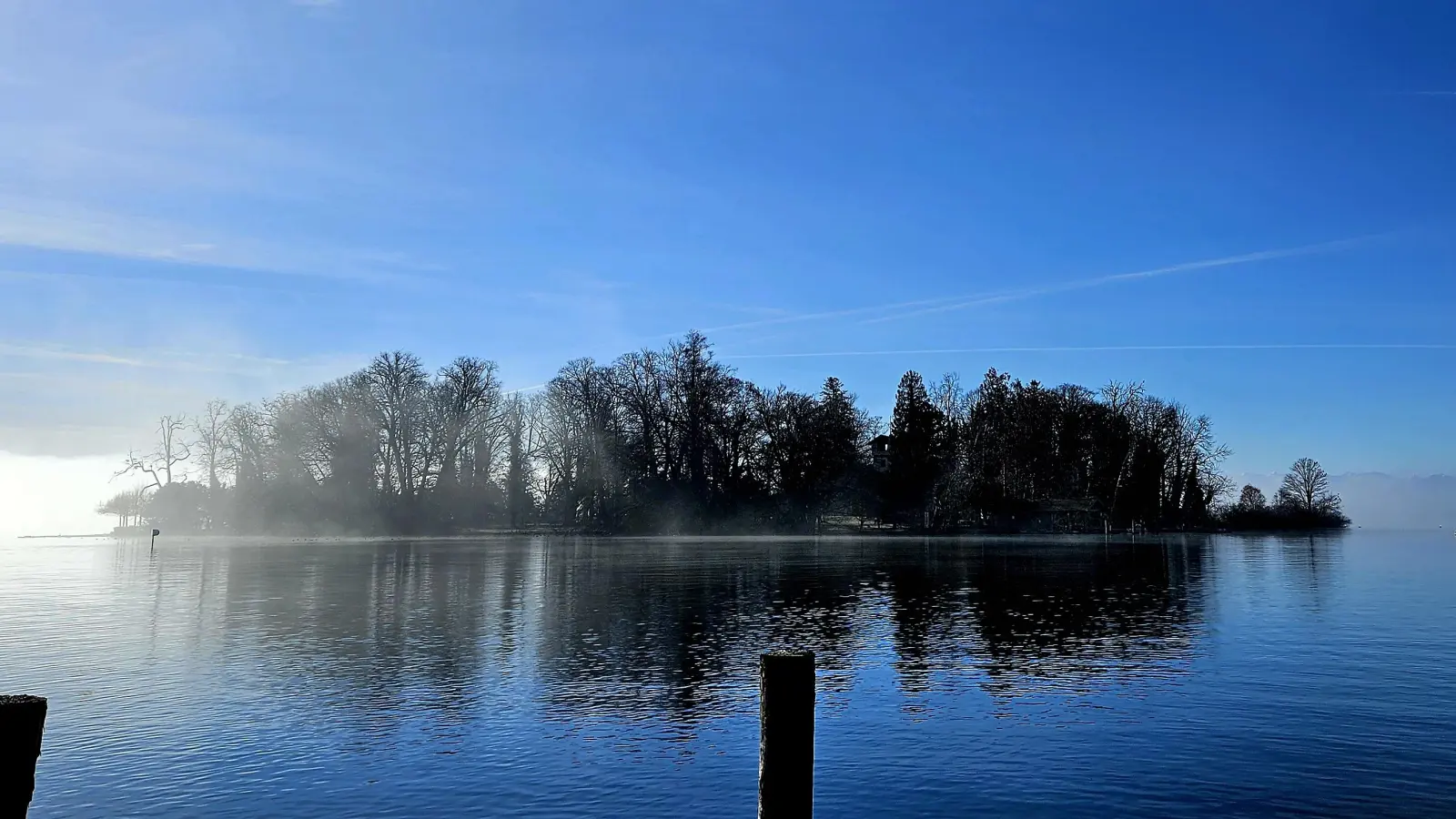 Idyllisch: Die Roseninsel bei Sonnenaufgang. (Foto: Bayerische Schlösserverwaltung)