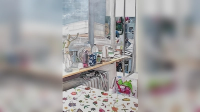 „Atelierblick” lautet der Titel dieses Werkes von Robert Trautwein. (Foto: Trautwein)