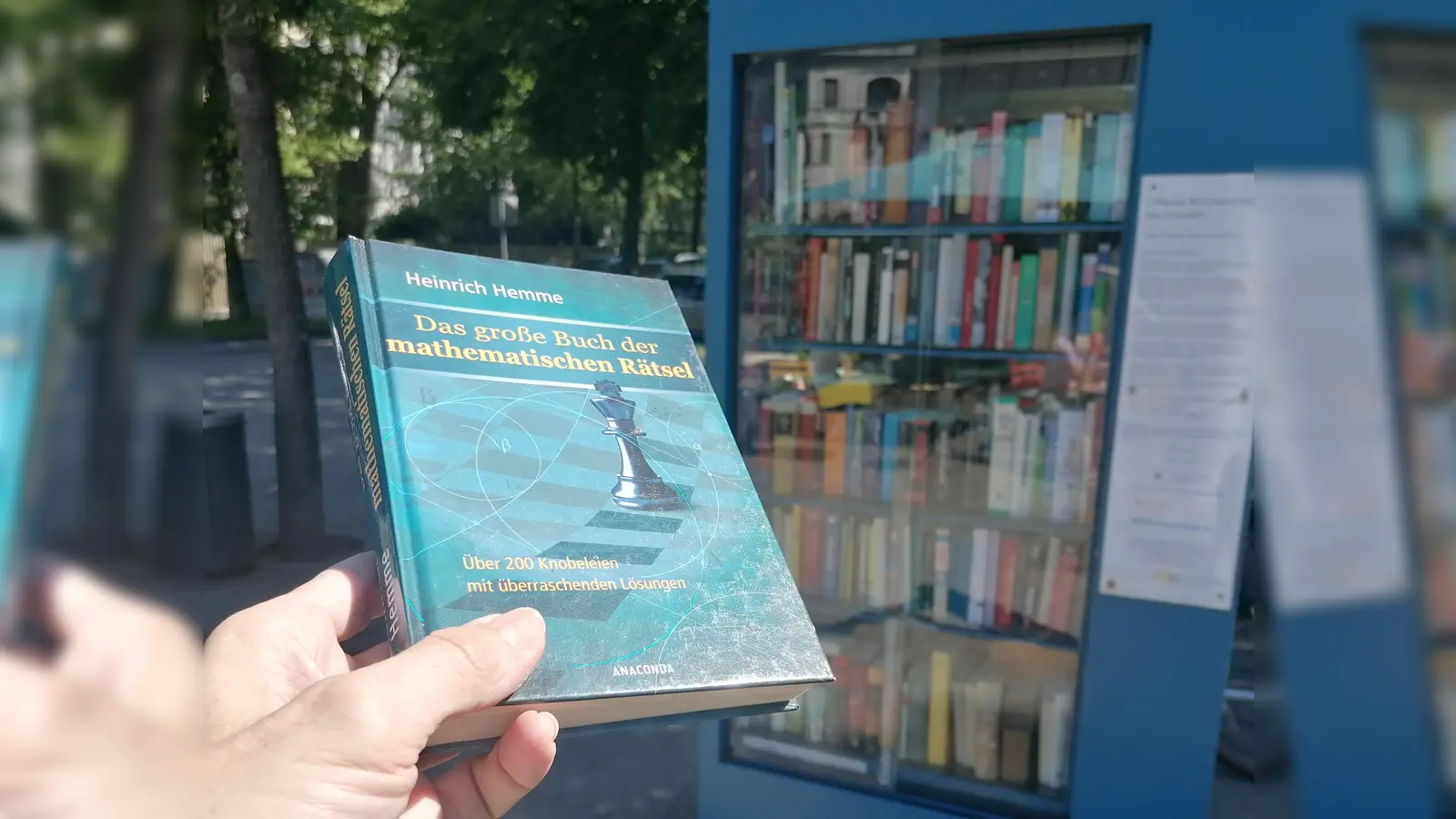 Heinrich Hemmes Matherätsel-Buch aus dem Bücherschrank Neuhausen. (Foto: job)