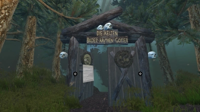 In der virtuellen Ausstellung begibt sich der Besucher in einen keltischen Hain und erlebt eine Welt, die lange vor unserer Zeit existierte. (Foto: © Hochschule Darmstadt/ videoreality GmbH)