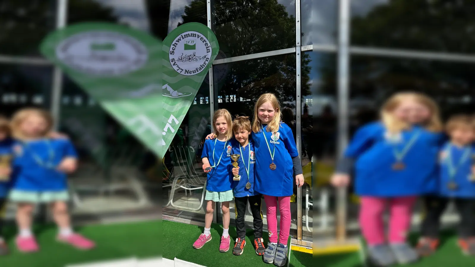 Erfolgreicher Nachwuchs: Marie Ostendarp, Friedrich Seemann und Katharina.  (Foto: SSG Neptun)