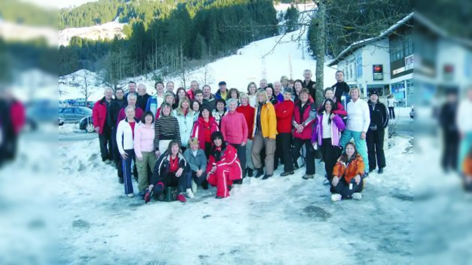 Abschluss: Die Skifahrer aus Karlsfeld bei der legendären Mittwochsfahrt. (Foto: pi)