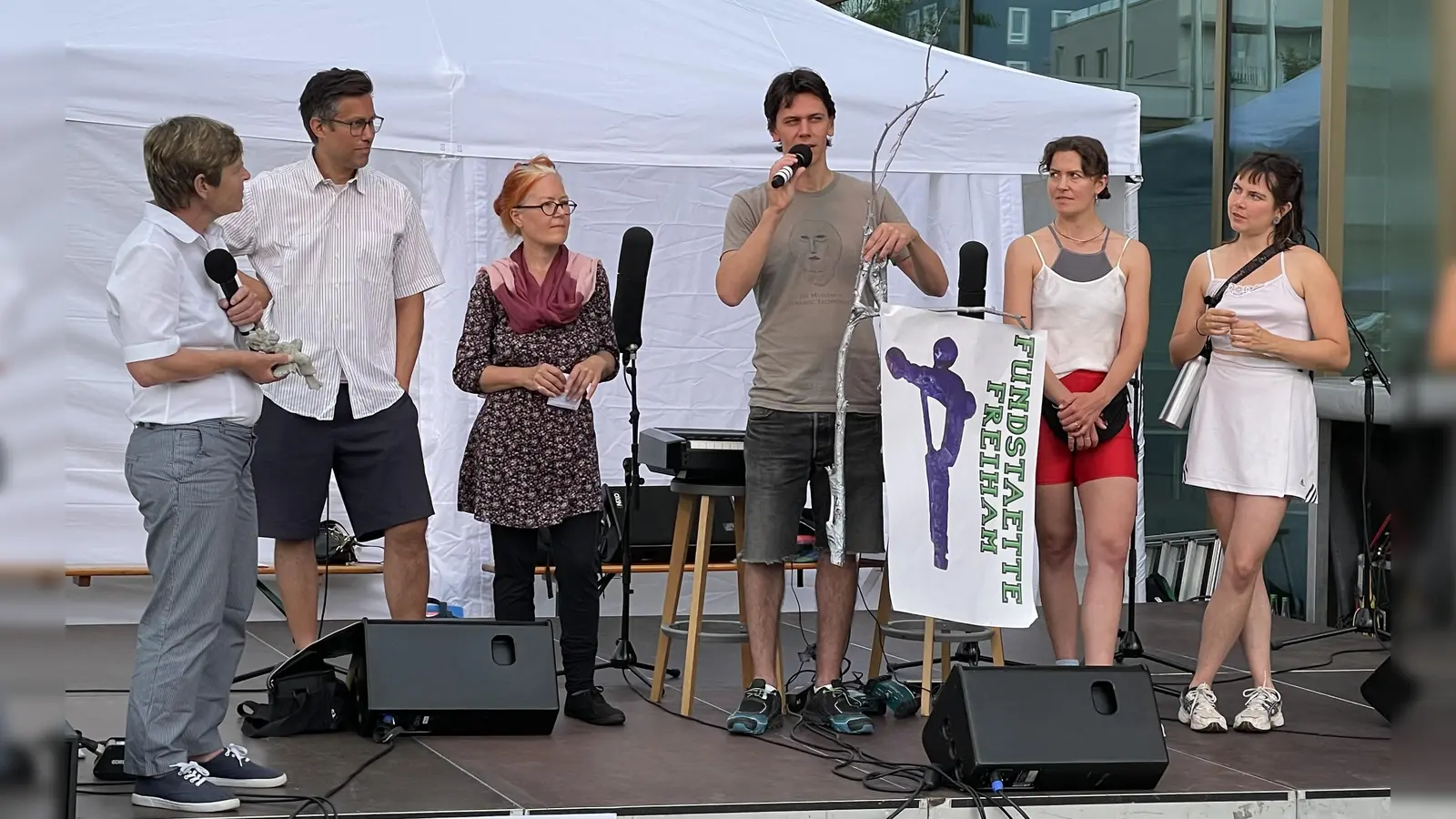 Unter dem Motto „Freiham Future” wurden sechs Kunstprojekte ausgewählt, die von den Künstlern der Öffentlichkeit vorgestellt wurden. (Foto: pst)