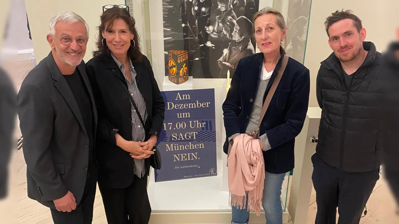 Die Lichterkette e.V. sind überzeugt, dass gesellschaftlicher Zusammenhalt im Kleinen beginnt (von links): Peter Probst, Myriam Zube-Brock, Christine von Preyss (alle drei Vorstände) und Joel Zambito (Geschäftsführer). (Foto: Lichterkette)