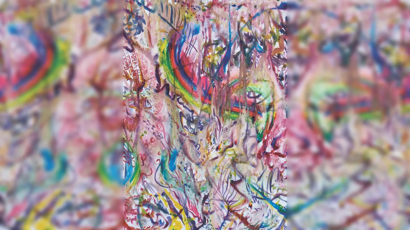 Die Tänzerin und Malerin Fuuko Shimazaki zeigt Bilder aus den Dancepainted-Performances. (Foto: Fuuko)