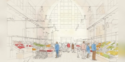 Die SPD-Stadtratsfraktion hat vorgeschlagen, nur Halle 1 für Handel und Gastronomie zu nutzen. (Grafik: SPD-Stadtratsfraktion )