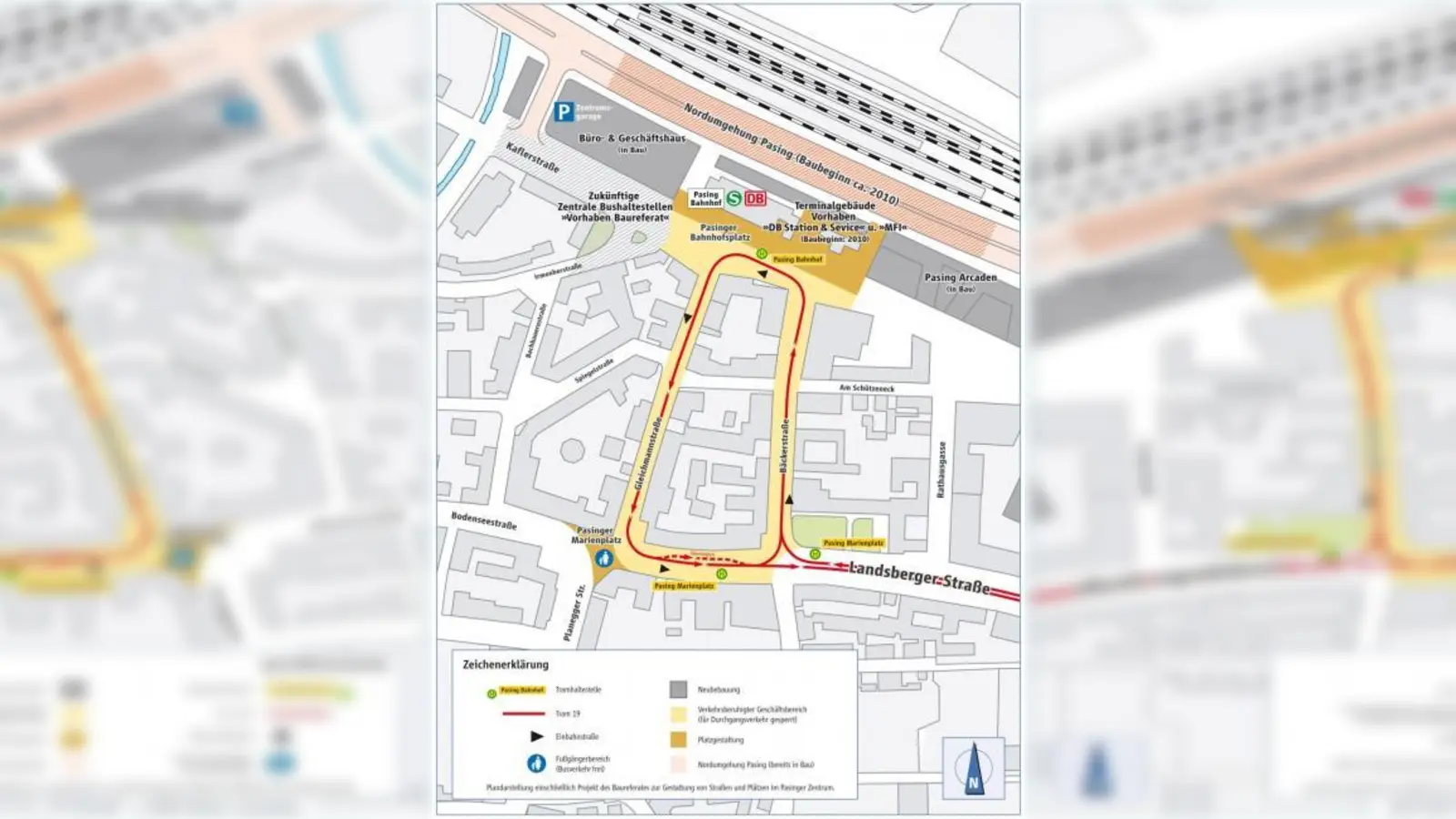 So viel steht schon fest: Die Tram wird durch Pasing eine eingleisige Runde zum Bahnhof drehen und auf der Landsberger Straße wieder in Richtung Stadtmitte fahren. (Foto: pi)
