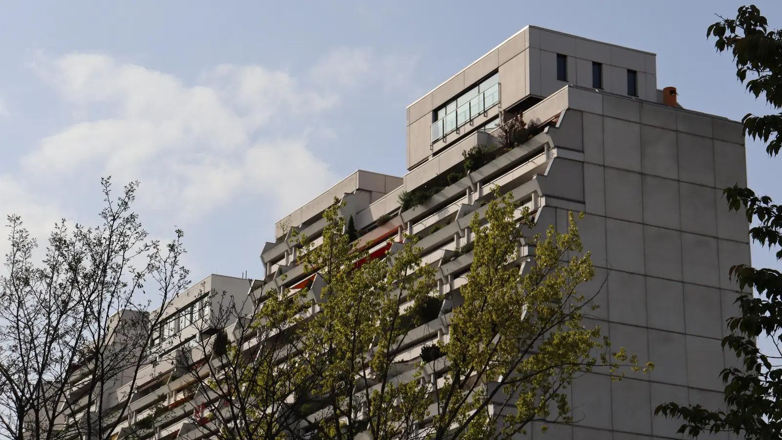 Im siebten Stock dieses Wohnhauses im Olympiadorf brannte eine Wohnung.  (Foto: mha)