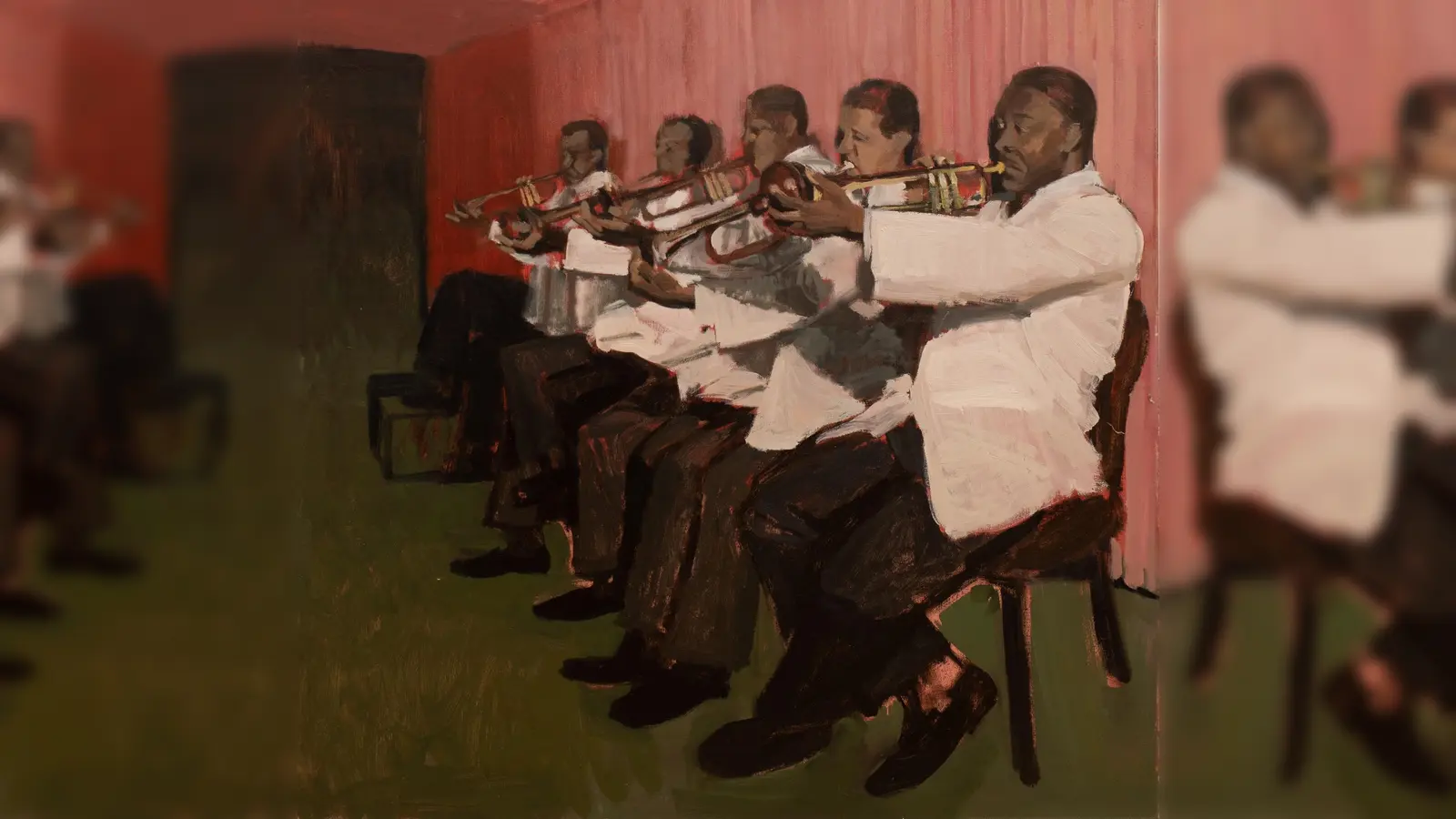 Kun Su: Jazzband, Öl auf Leinwand, 100x135 cm, 2023 (Foto: Kun Su)