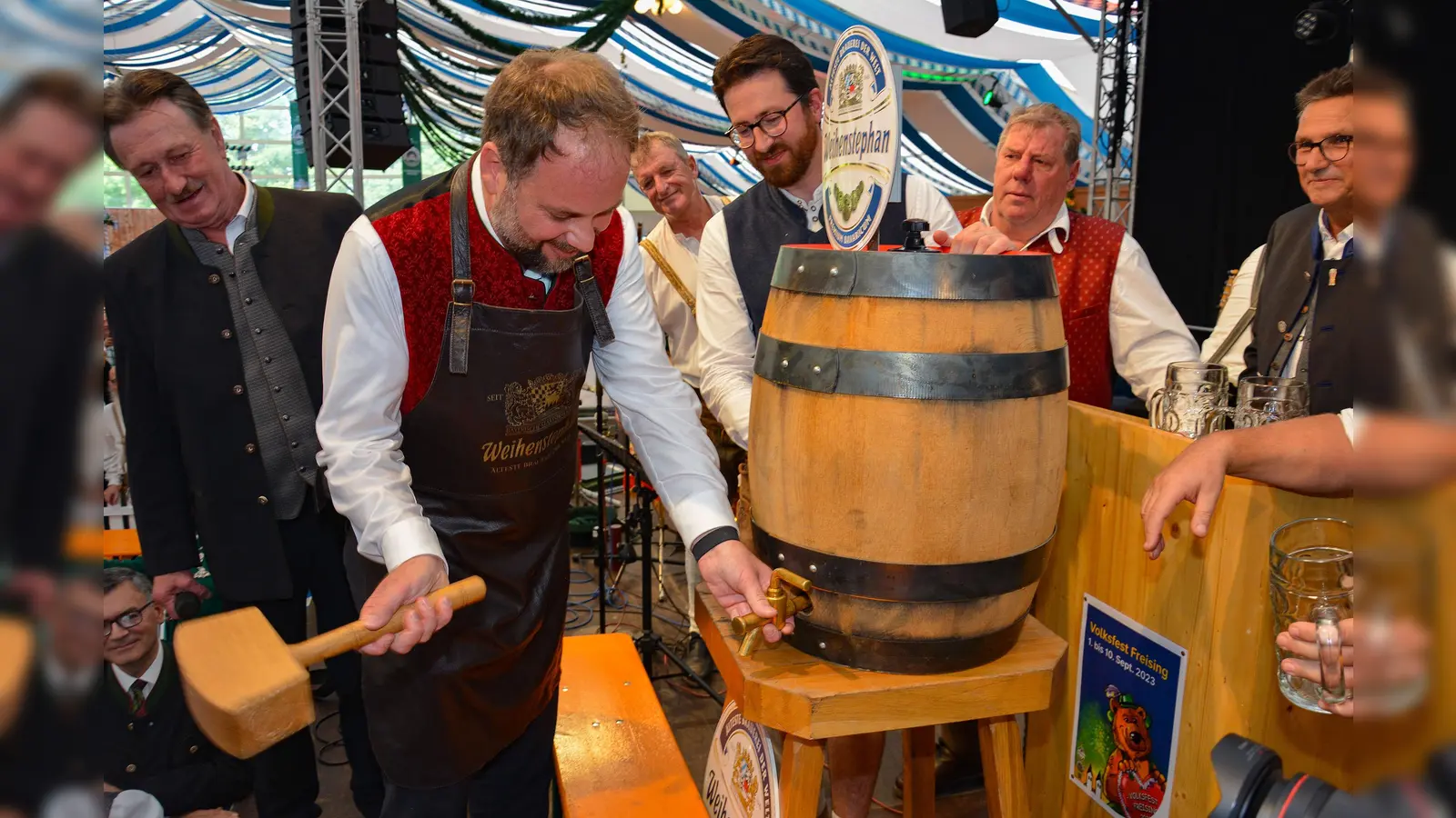 Am Freitag um 17 Uhr heißt es von Bürgermeister Tobias Eschenbacher: „O'zapft is!'. (Foto: Stadt Freising/Felix Matthey)