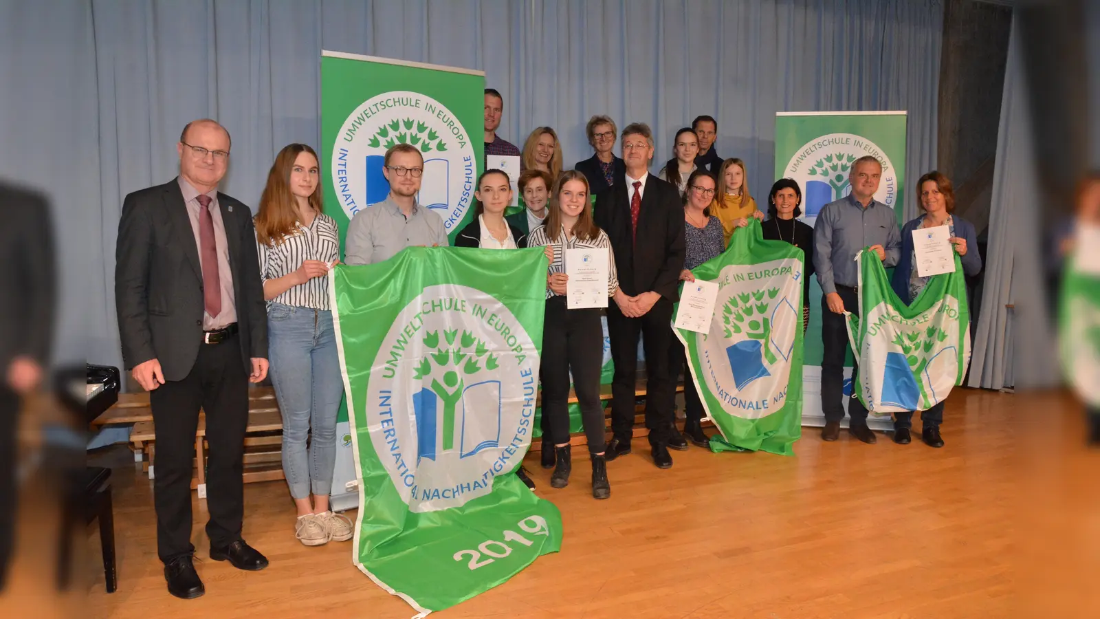 Auch die St.-Emmeram-Realschule Aschheim darf sich „Umweltschule in Europa“ nennen. (Foto: StMUV)